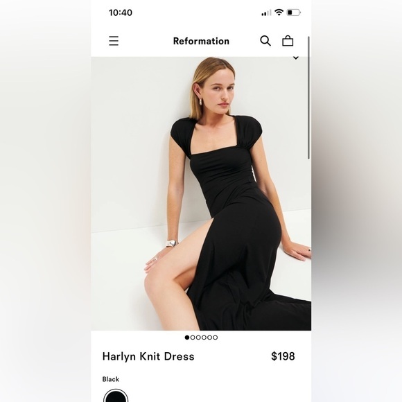 NEW! REFORMATION Harlyn Knit Dress in Black 🖤 size XL NWT! - Picture 10 of 13